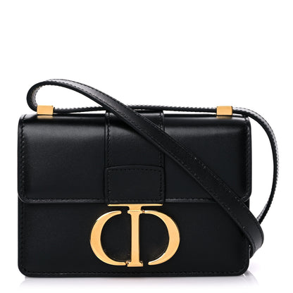 Christian Dior Smooth Calfskin Micro 30 Montaigne Flap Bag Black 1 of 12