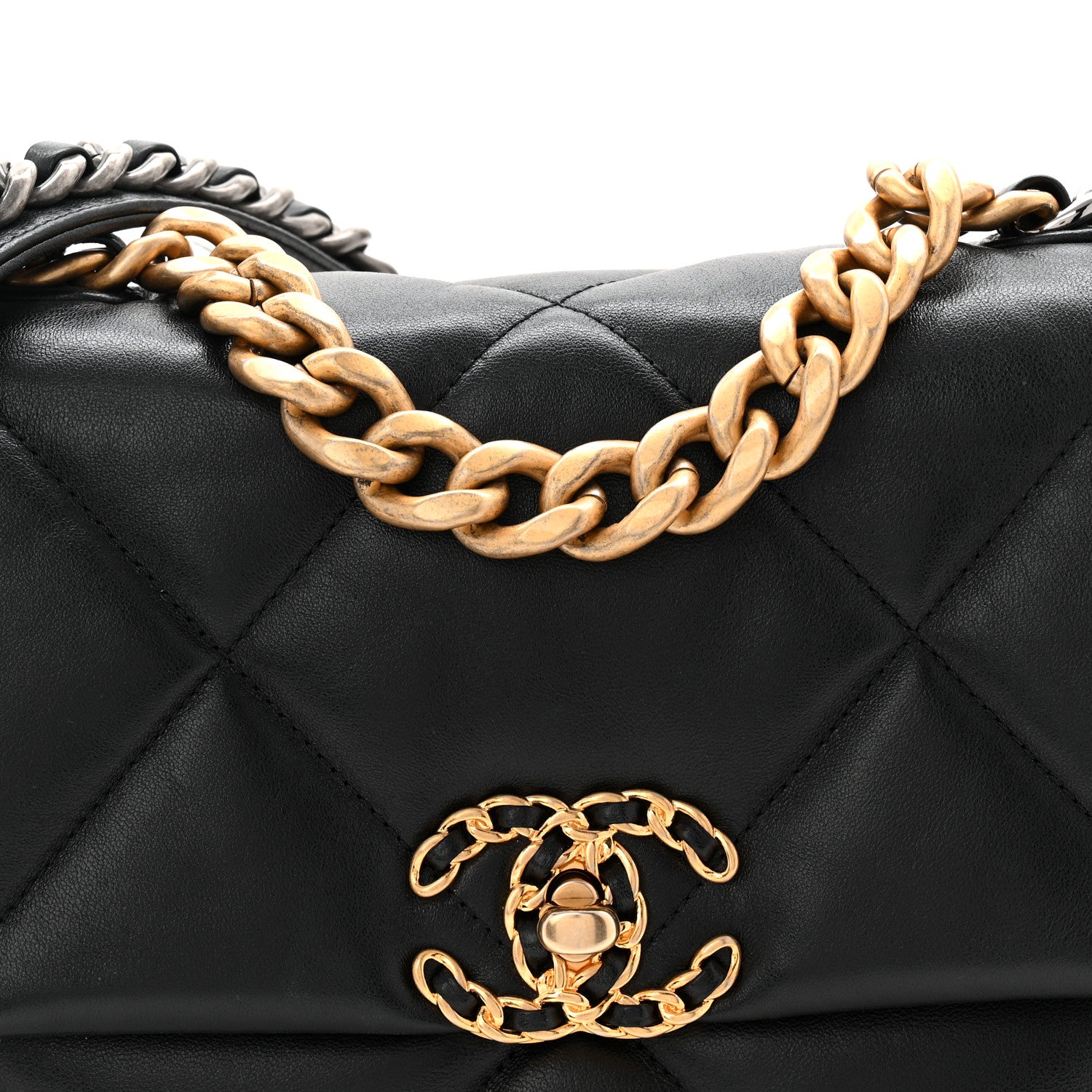 Chanel Lambskin Quilted Medium Chanel 19 Flap Black 14 of 21