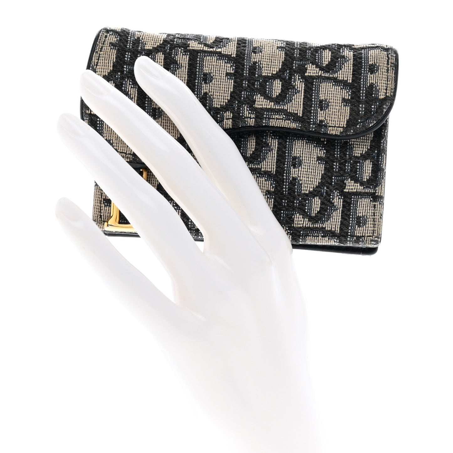 Oblique Saddle Card Holder Blue