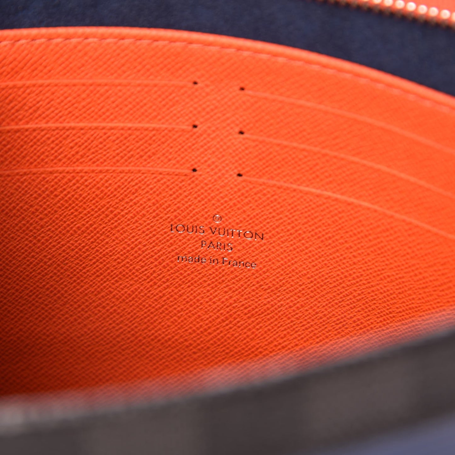 Epi Damier Graphite Pochette Voyage MM Blue Grey