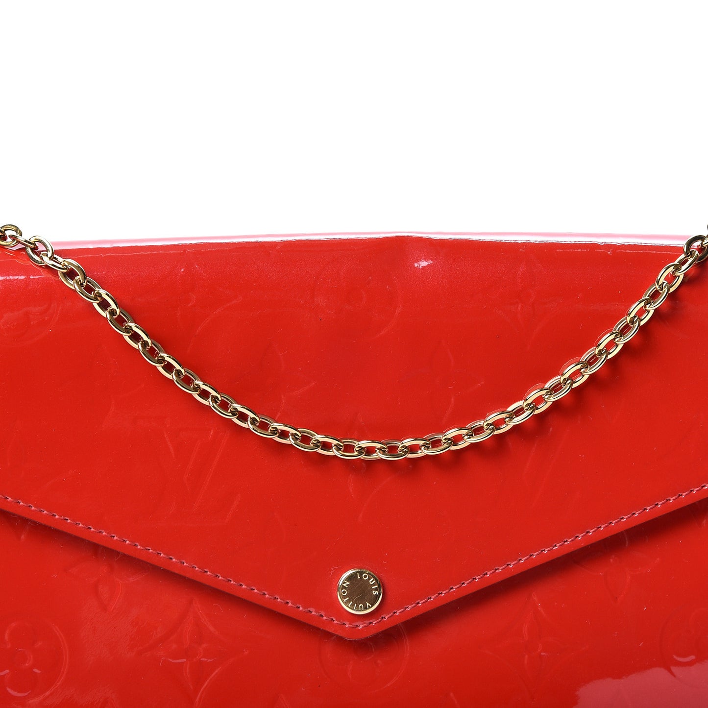Vernis Felicie Pochette Chain Wallet Cherry