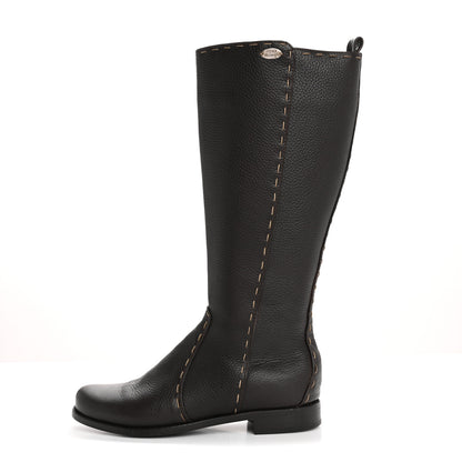 Fendi Cuoio Romano Selleria Boots 38.5 Brown 1 of 14