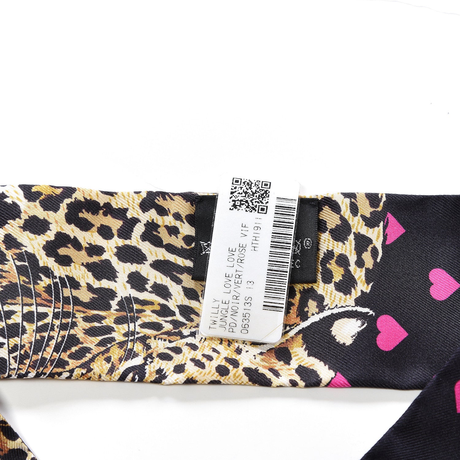 Hermes Silk Jungle Love Love Twilly Black Vert Rose Vif 2 of 4