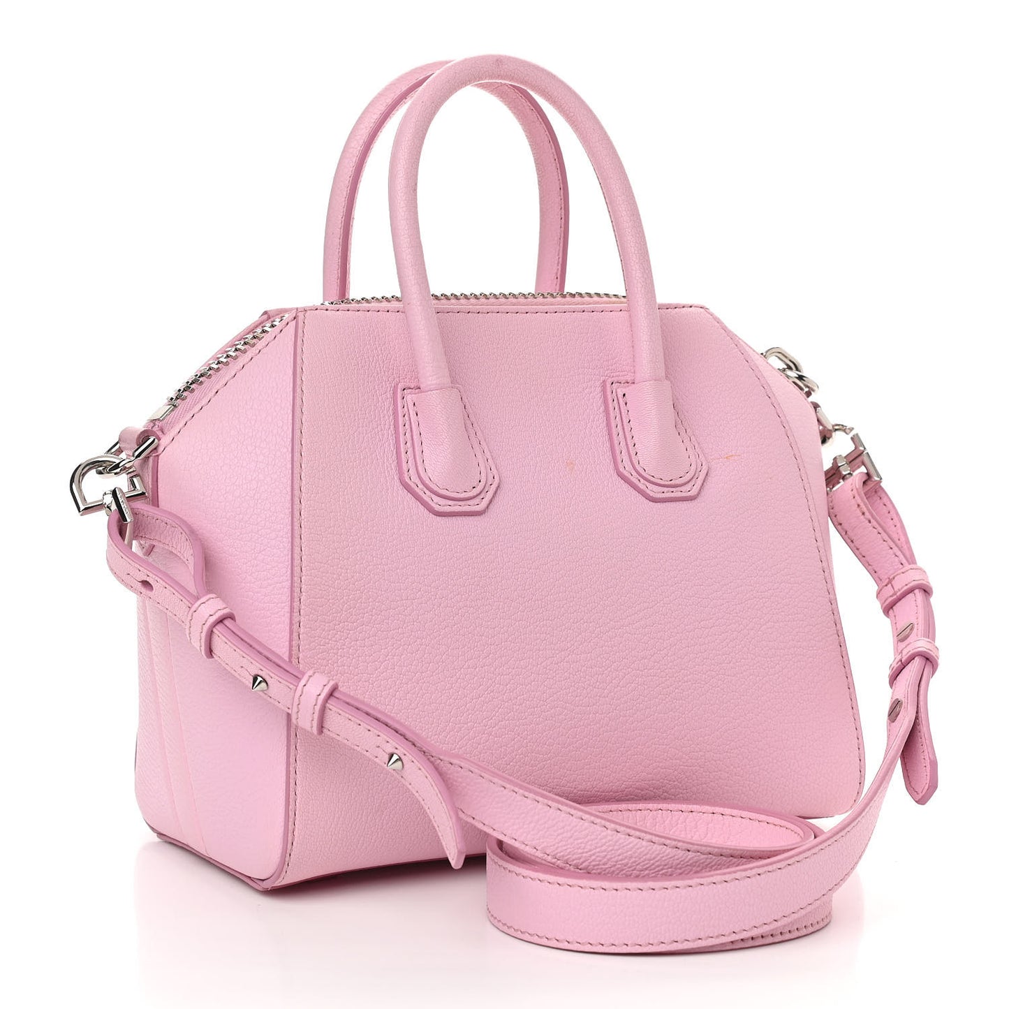 Sugar Goatskin Mini Antigona Bright Pink