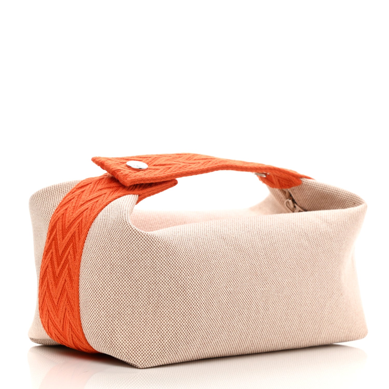 Hermes Canvas Small Bride-A-Brac Pouch Natural Orange 3 of 9