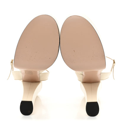 Gucci Malaga Kid Keyla Platform 60/155mm Slingback Sandals 41 Mystic White 6 of 19