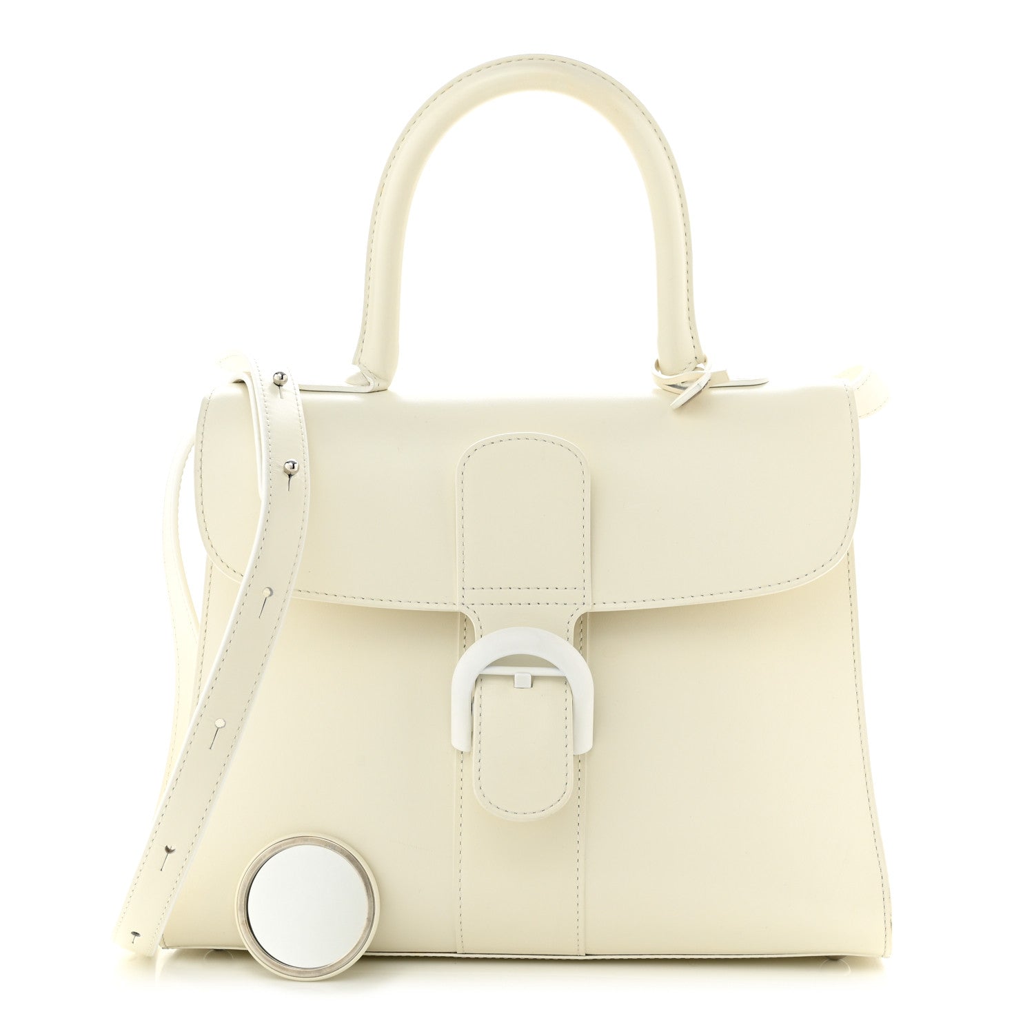 Delvaux Box Calfskin MM Brillant Satchel Ivory 1 of 13