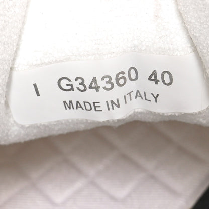 Chanel Suede Calfskin Fabric CC Sneakers 40 White 8 of 9