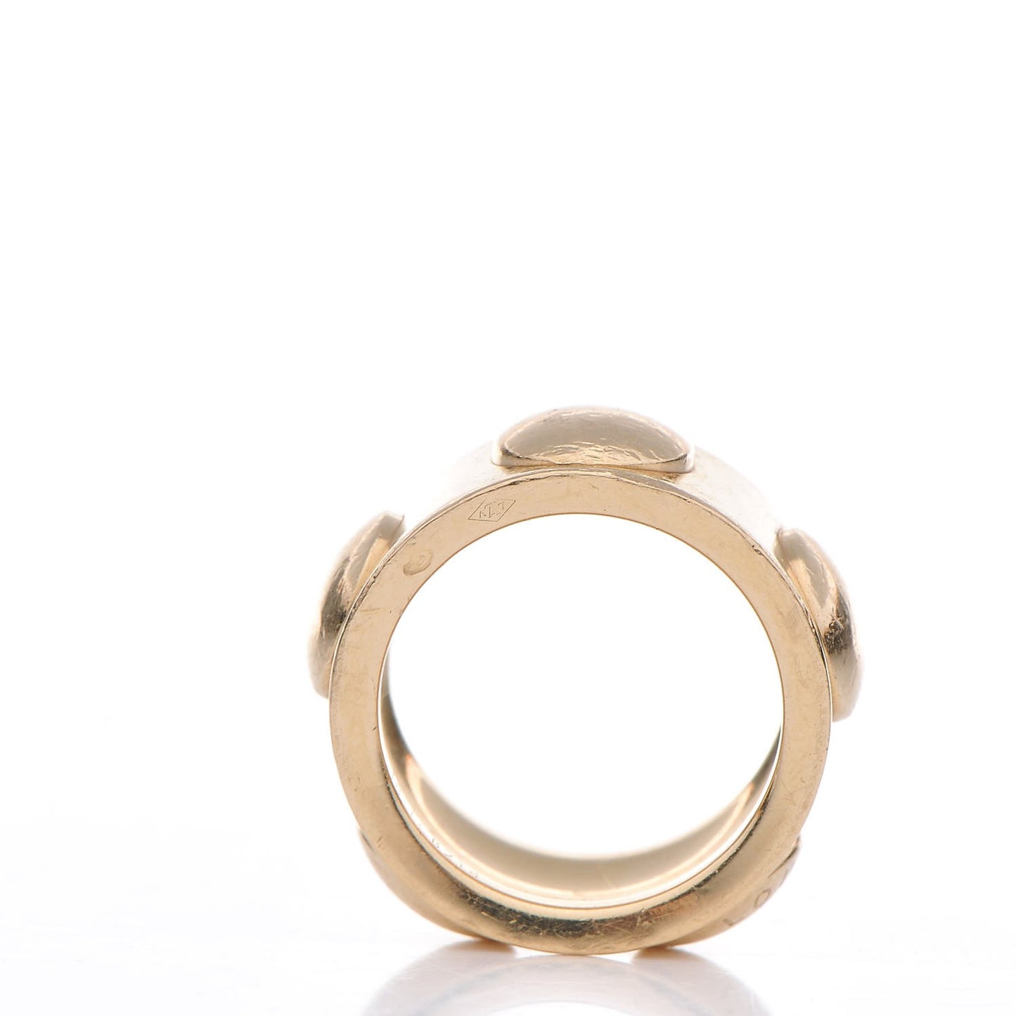 18K Yellow Gold Large Bague Clous Ring 49 5