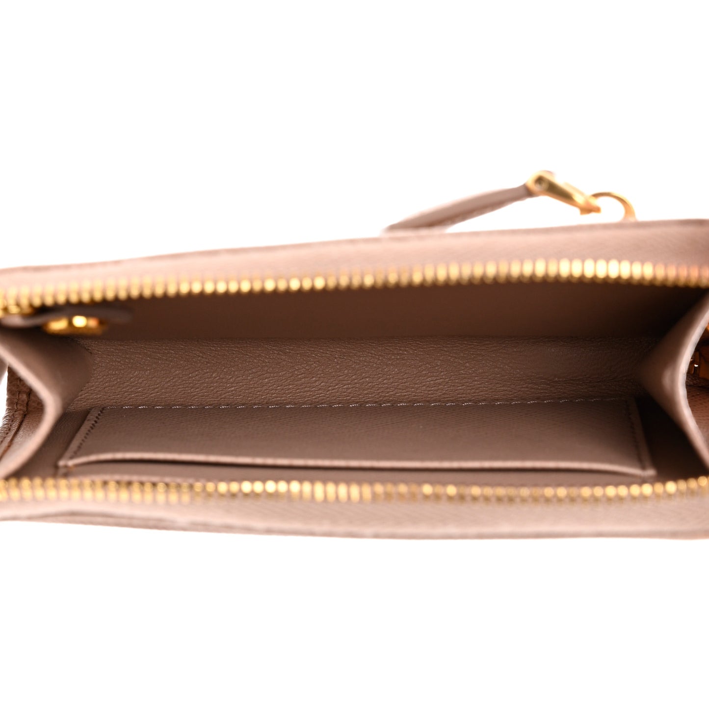 Saffiano Metal Zip Around Keychain Cipria