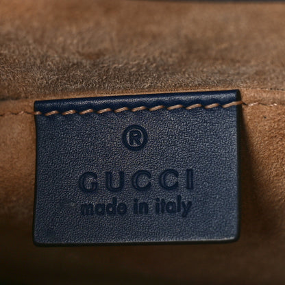Gucci Calfskin Mini Sylvie Chain Shoulder Bag Blue Agata 6 of 8
