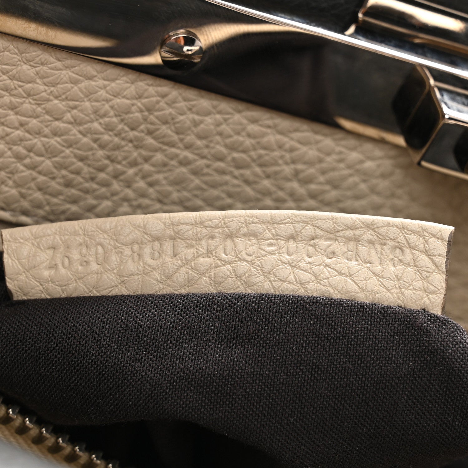 Fendi Cuoio Romano Selleria Bi-Color Medium Peekaboo Iconic Satchel Asphalt Milk 8 of 11
