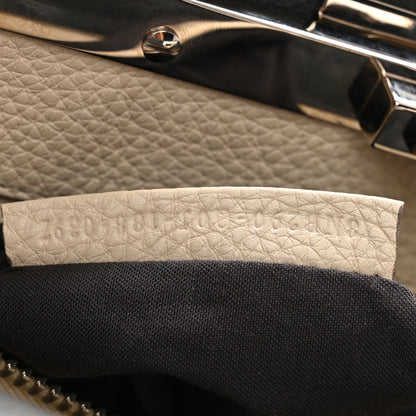 Fendi Cuoio Romano Selleria Bi-Color Medium Peekaboo Iconic Satchel Asphalt Milk 8 of 11