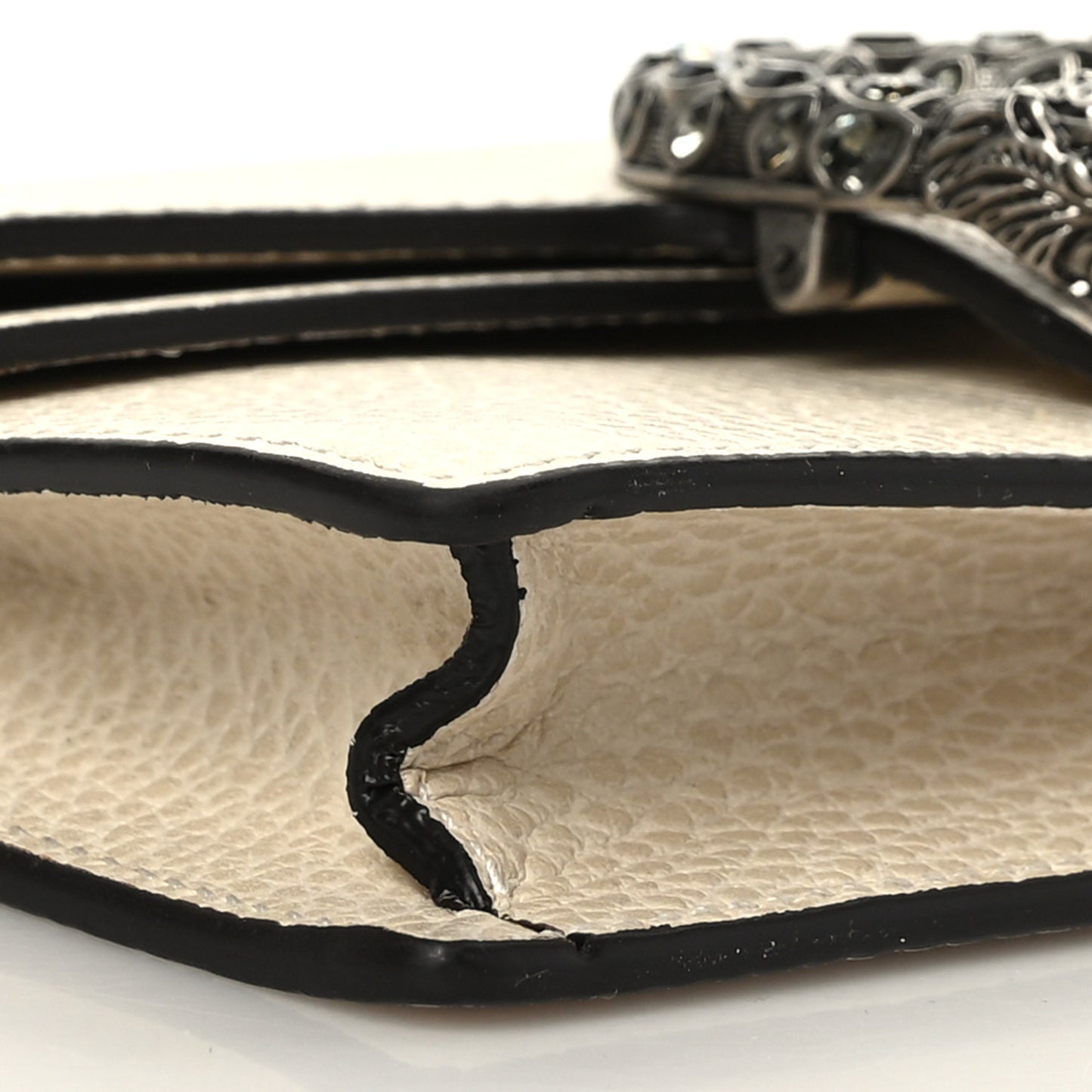 Dollar Calfskin Crystal Super Mini Dionysus Shoulder Bag Mystic White Black Diamond