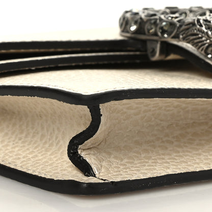 Gucci Dollar Calfskin Crystal Super Mini Dionysus Shoulder Bag Mystic White Black Diamond 7 of 9