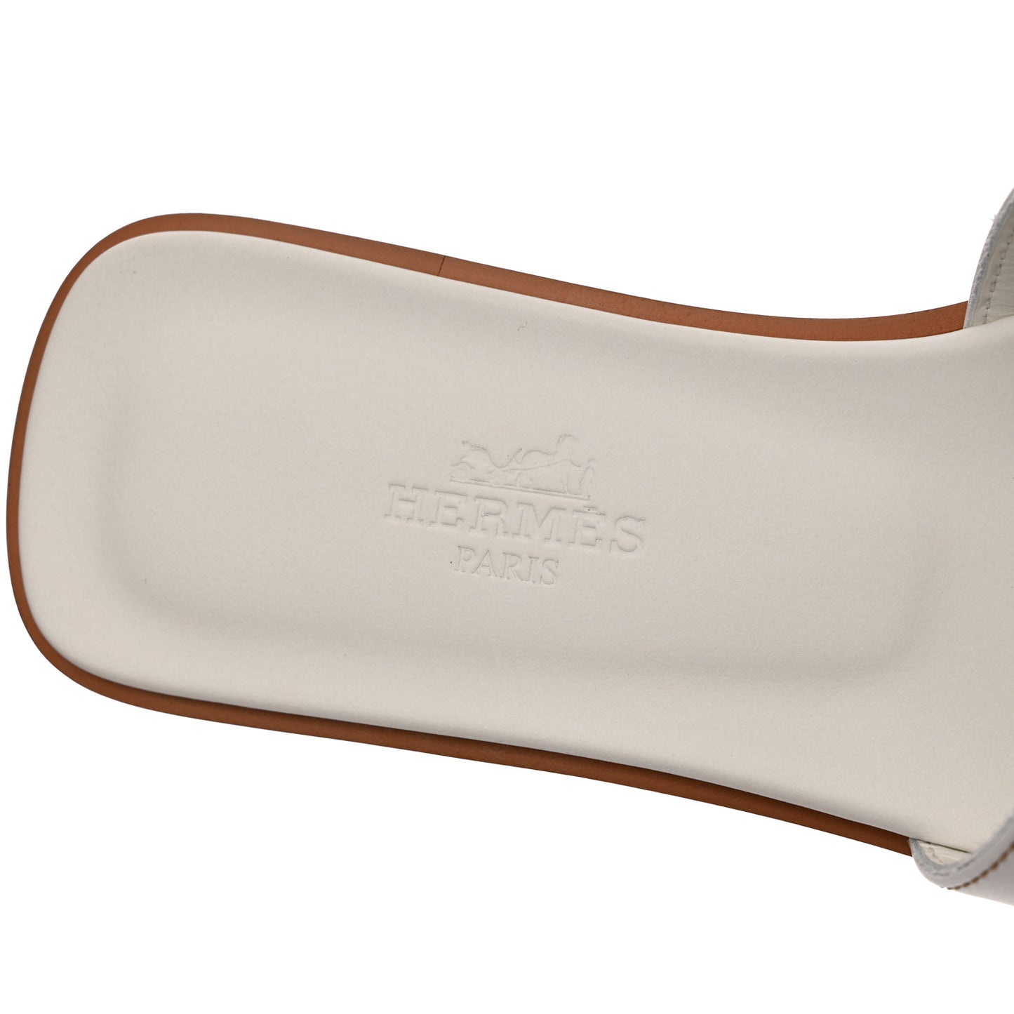Box Calfskin Oran Sandals 35 White
