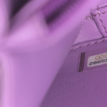 Chanel Caviar Quilted Medium CC Filigree Vanity Case Purple 7 of 12