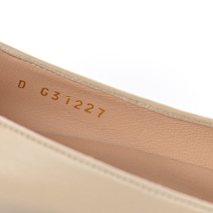 Chanel Calfskin Enamel Pearl Grosgrain Cap Toe Camellia Pumps 38.5 Black Beige 8 of 9