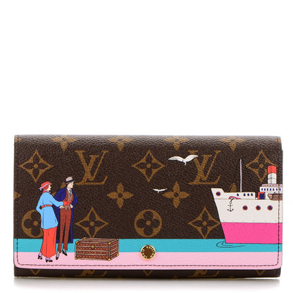 Louis Vuitton Monogram 2016 Christmas Animation Sarah Wallet Rose Ballerine 1 of 7