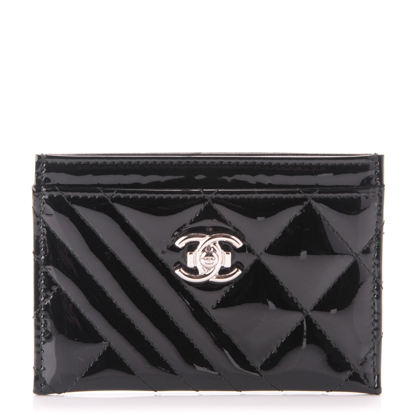 Patent Quilted Coco Boy Card Holder Black