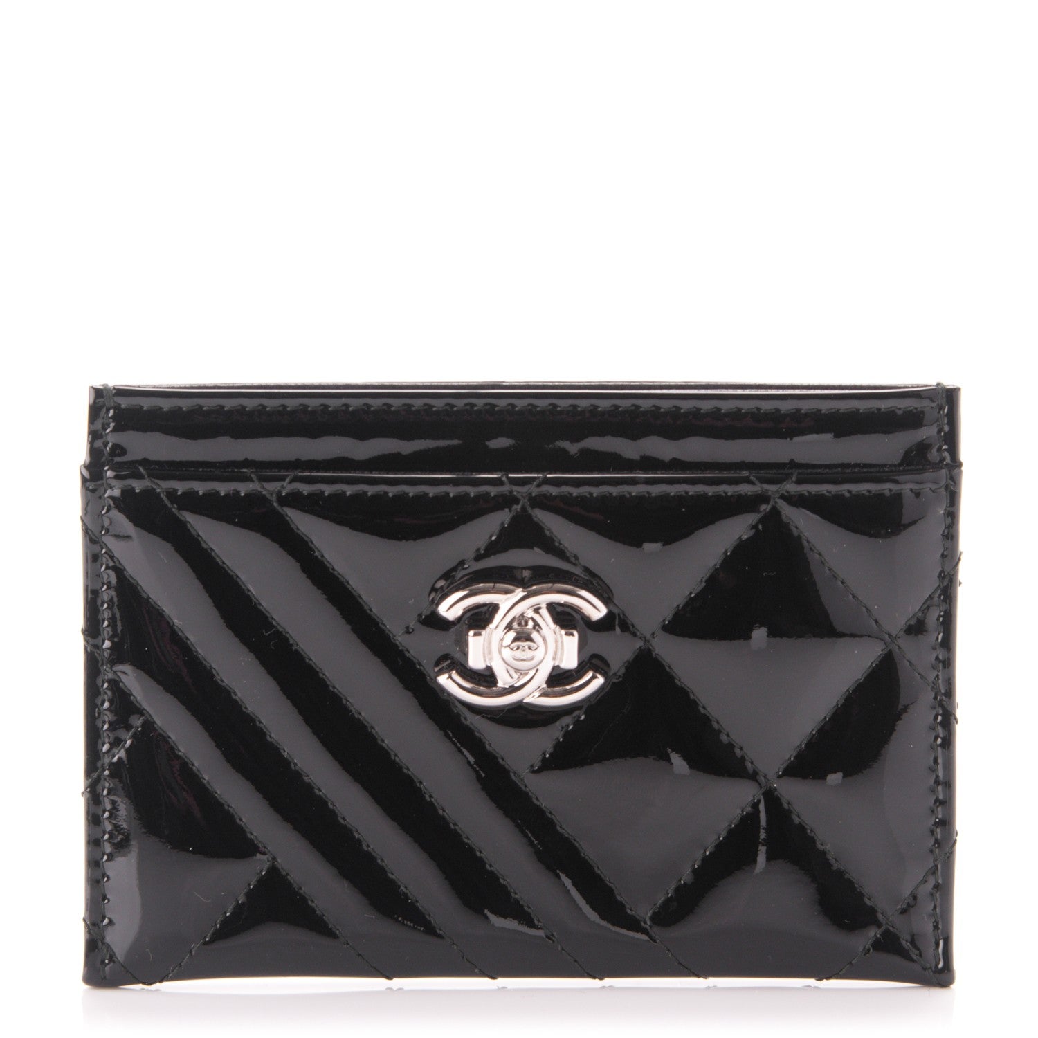 Chanel Patent Quilted Coco Boy Card Holder Black 1 of 7
