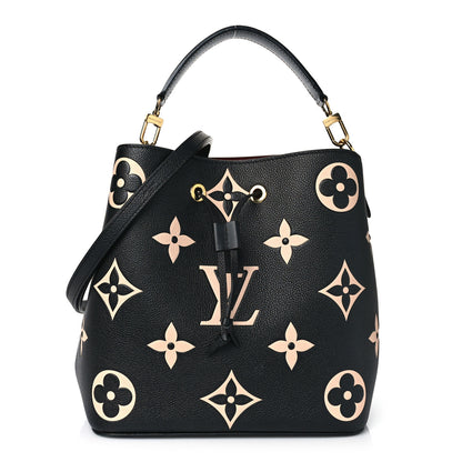 Louis Vuitton Empreinte Monogram Giant Neonoe MM Black Beige 3 of 10