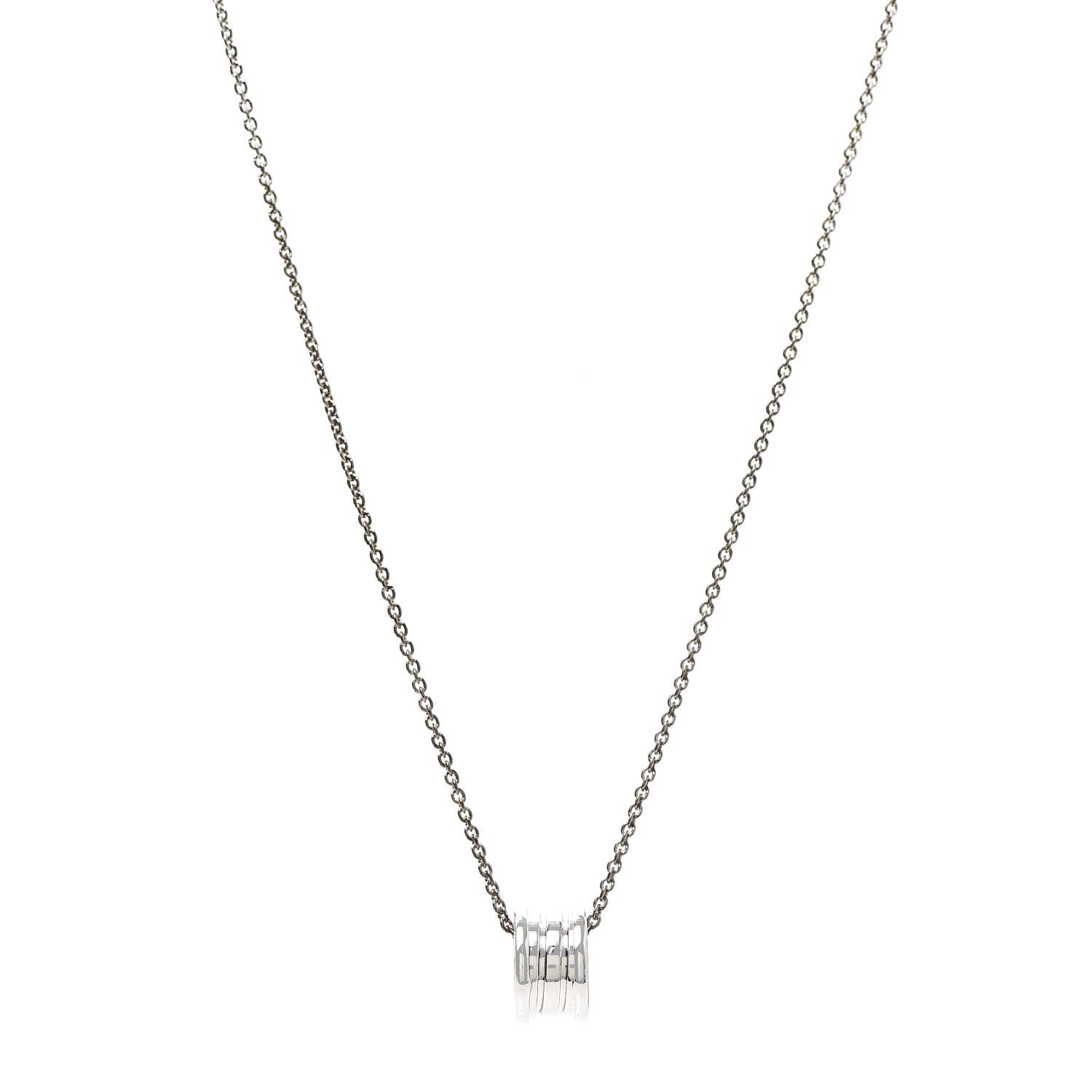 Bulgari 18K White Gold B.Zero1 Pendant Necklace 1 of 7