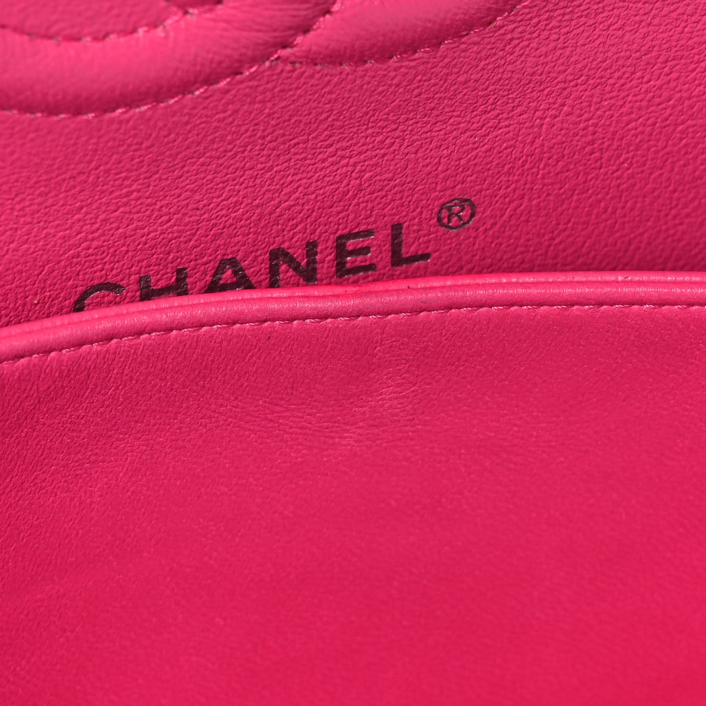 Lambskin Quilted Medium Double Flap Dark Pink