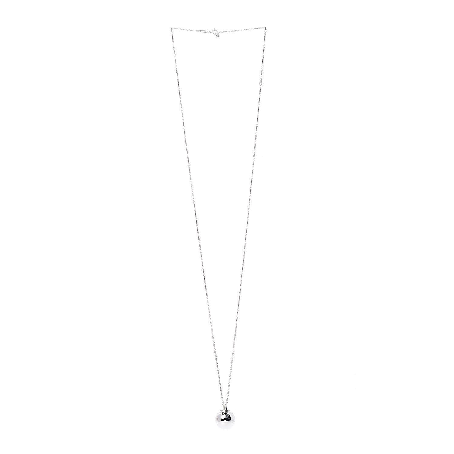 Tiffany Sterling Silver 19mm HardWear Ball Pendant Necklace 3 of 6