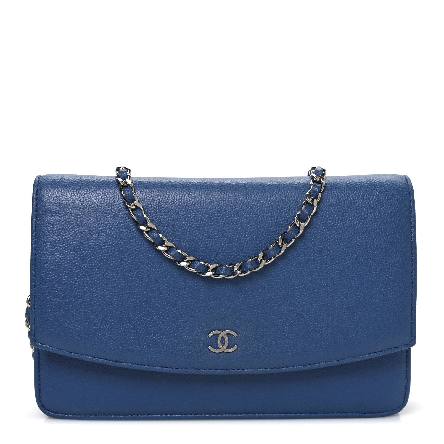 Chanel Caviar Sevruga Wallet on Chain WOC Blue 1 of 11