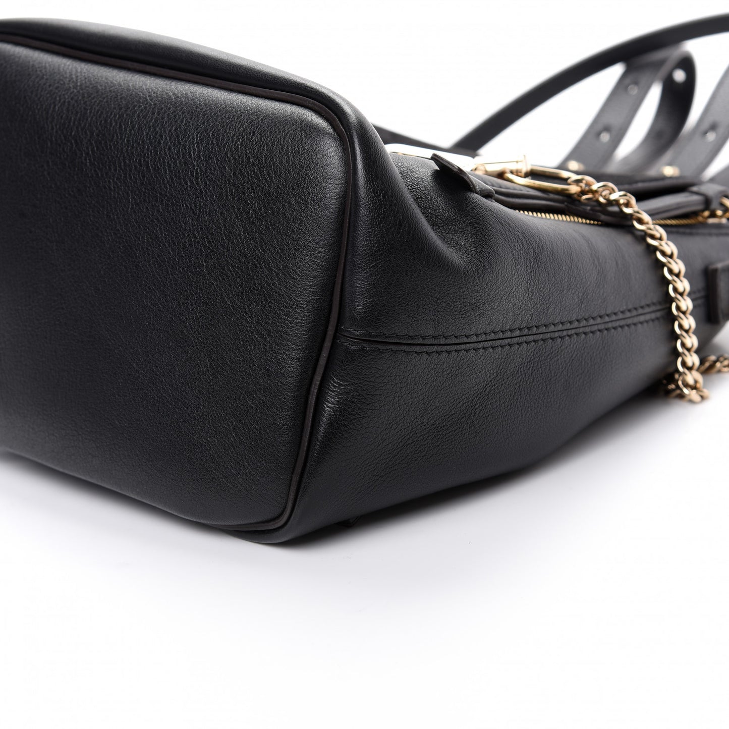 Suede Calfskin Small Faye Backpack Black