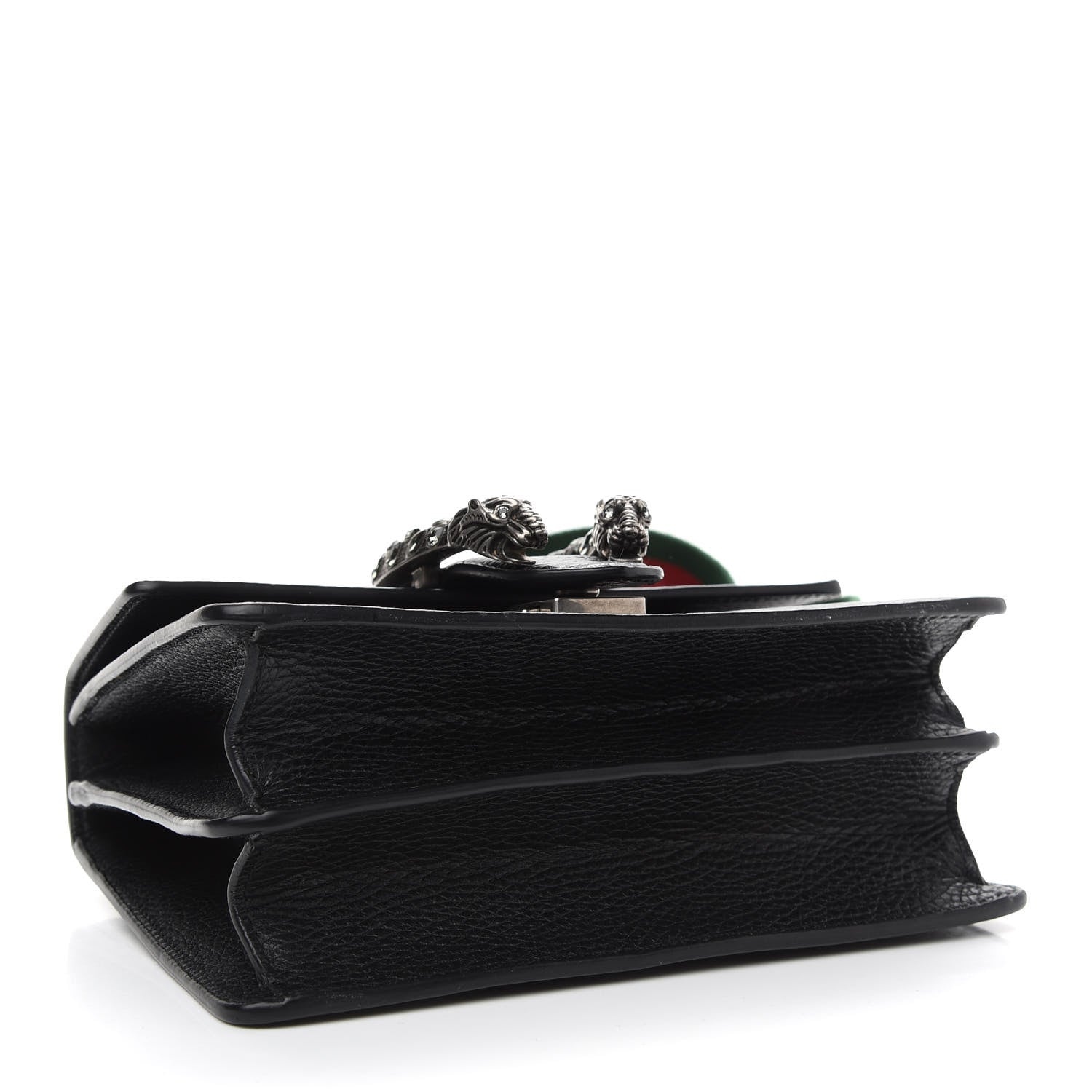 Gucci Dollar Calfskin Crystal Web Mini Dionysus Bamboo Top Handle Bag Black Black Diamond 4 of 9
