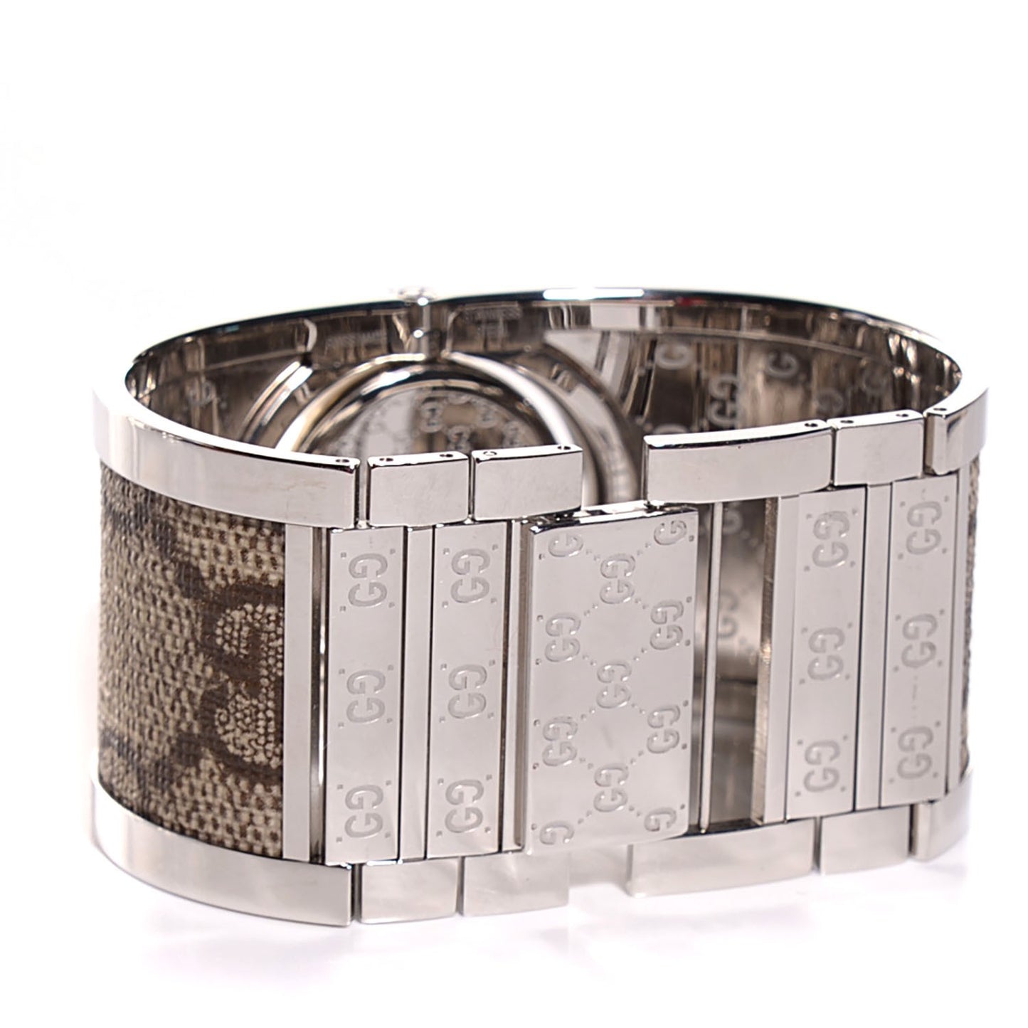 Stainless Steel Canvas 33mm Twirl Monogram Quartz Watch Brown