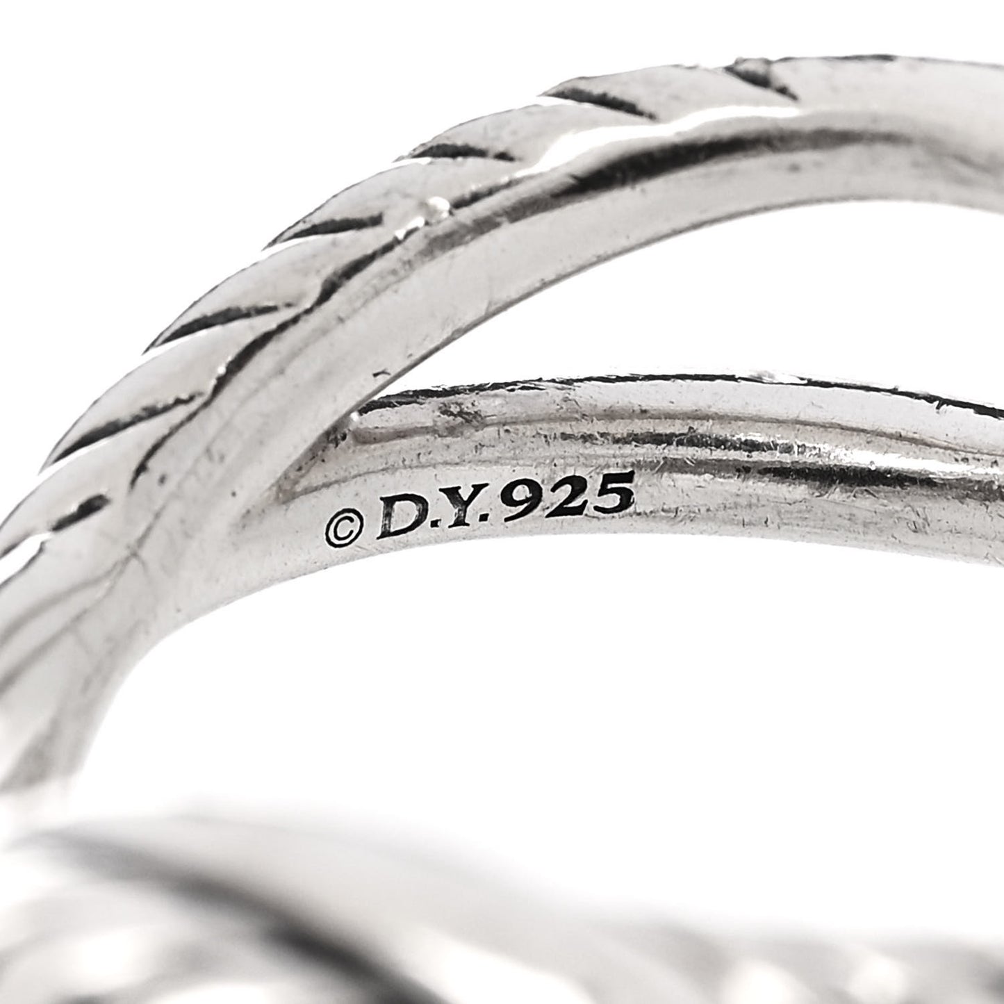 Sterling Silver Black Onyx 11mm Infinity Ring 53 6.5