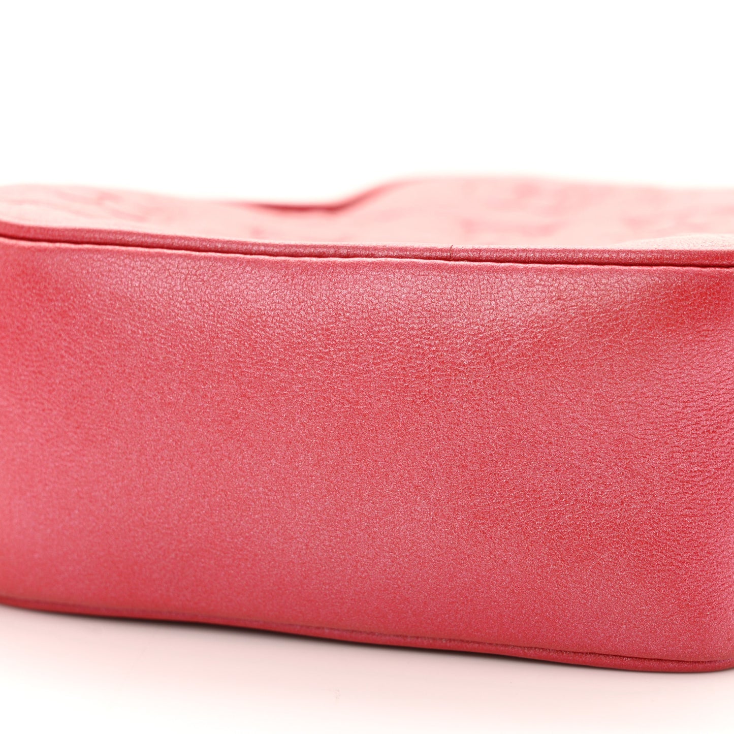 Lambskin Embossed Monogram Fall In Love Sac Coeur Heart Chain Bag Lipstick Red