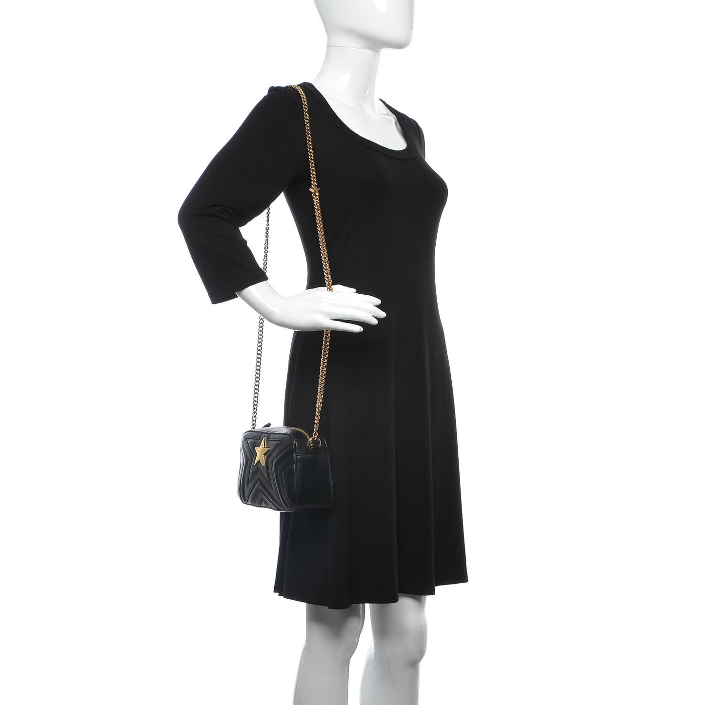 Eco Alter Nappa Star Patch Shoulder Bag Black