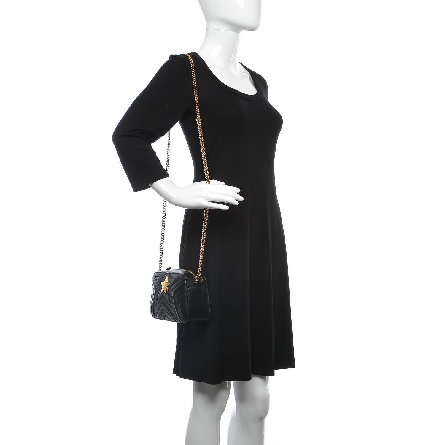 Stella McCartney Eco Alter Nappa Star Patch Shoulder Bag Black 2 of 7