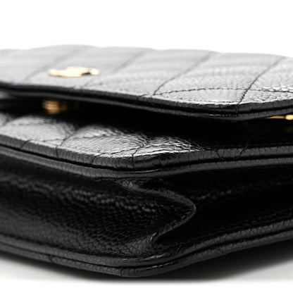 Chanel Caviar Quilted Wallet on Chain WOC Black 10 of 12