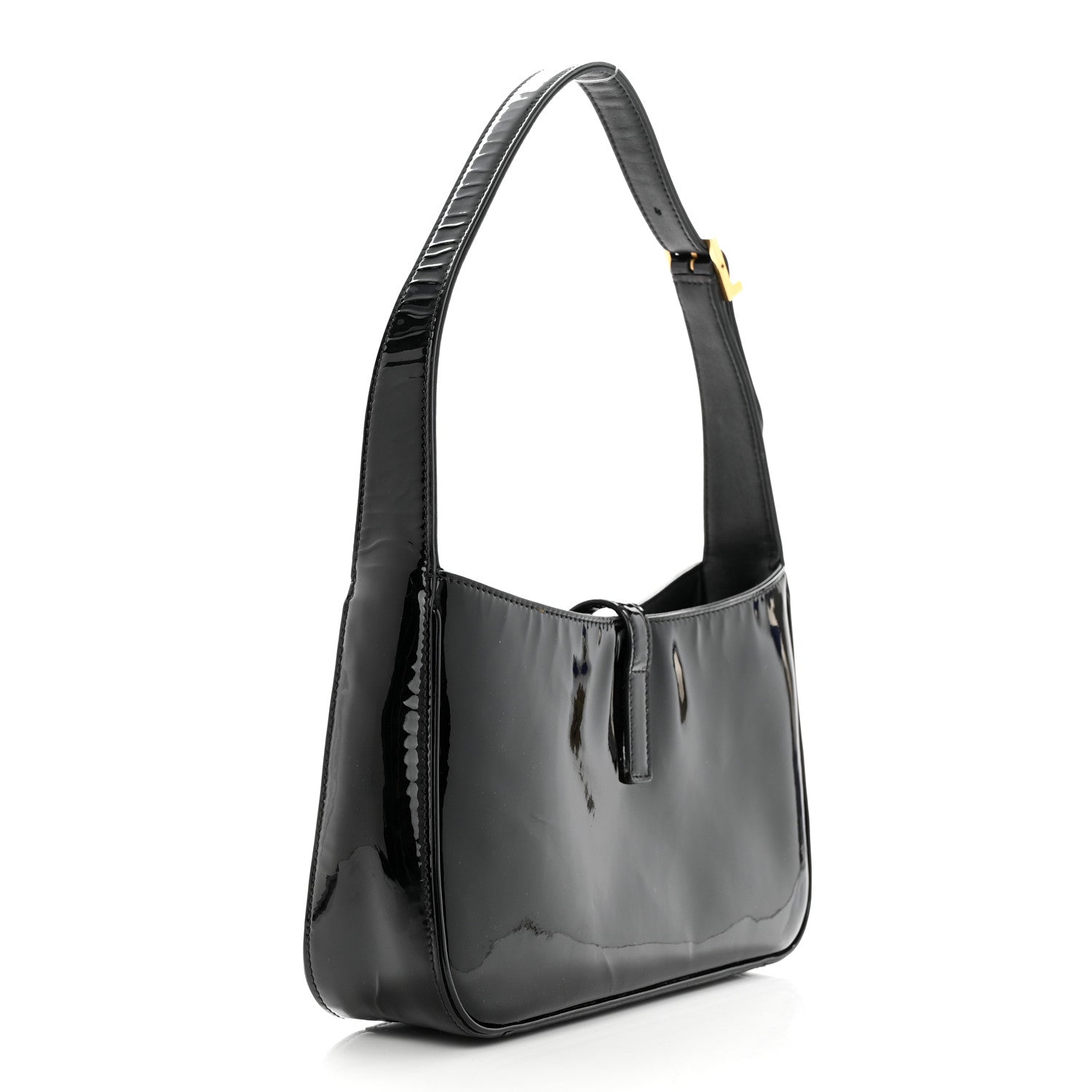 Saint Laurent Patent Le 5 A 7 Hobo Black 3 of 12