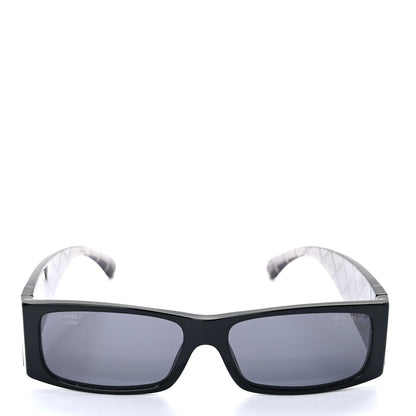 Chanel Rectangle Quilted Sunglasses 5425 Black 2 of 8