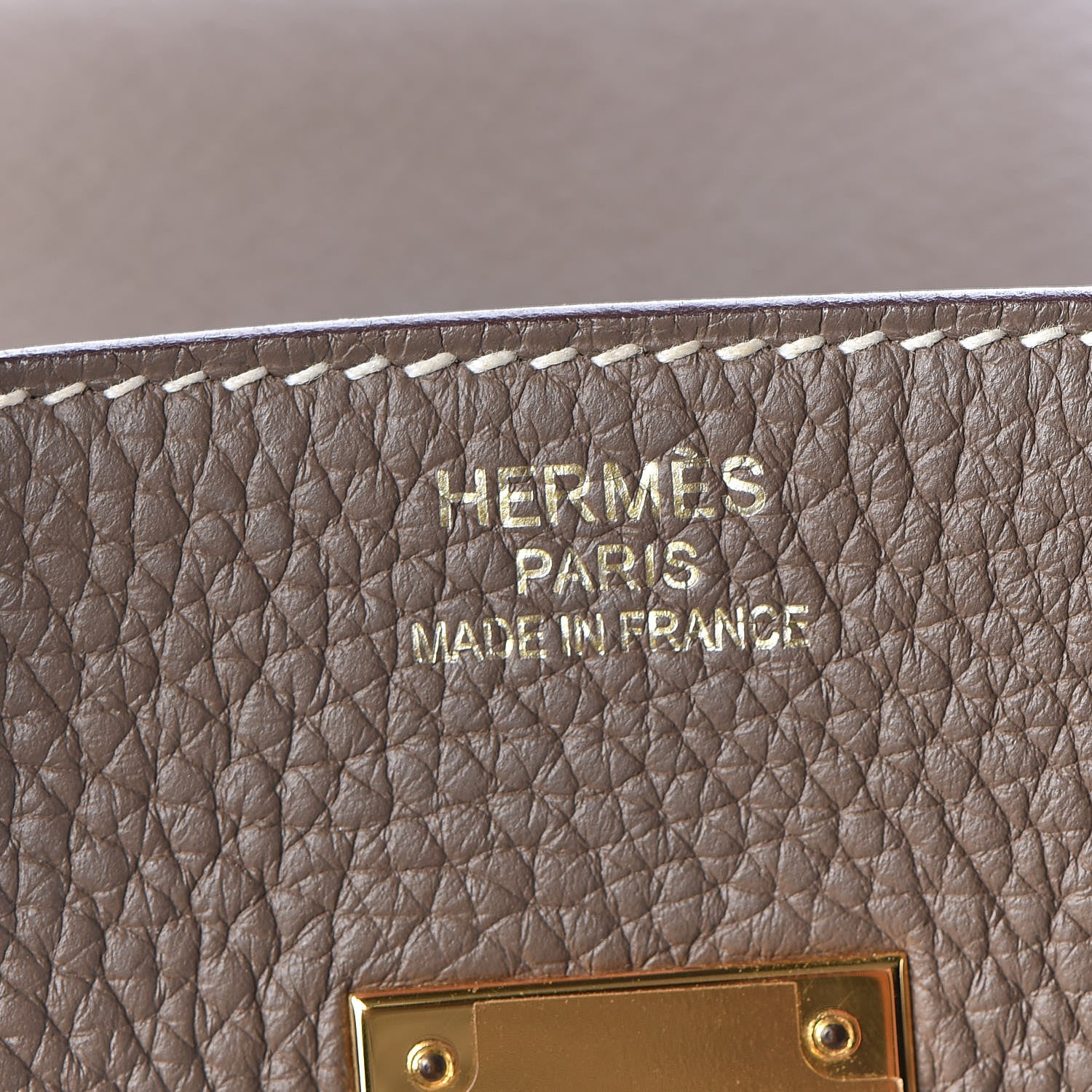 Hermes Taurillon Clemence Birkin 35 Etoupe 20 of 40