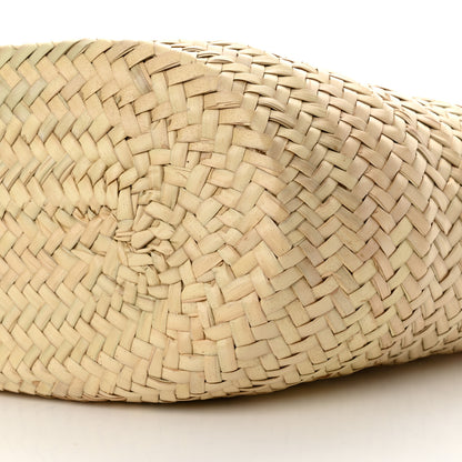 Gucci Straw Calfskin Plexiglass Small Logo Tote Pale Green 10 of 12