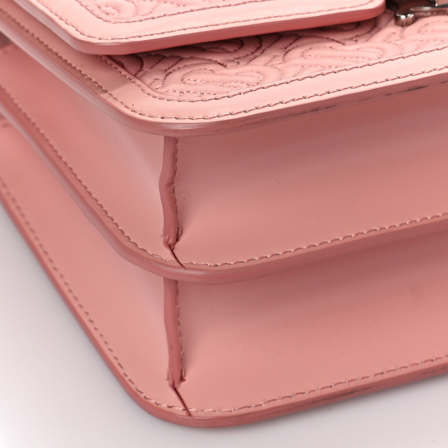 Calfskin Monogram Embossed Small TB Chain Bag Blush Pink