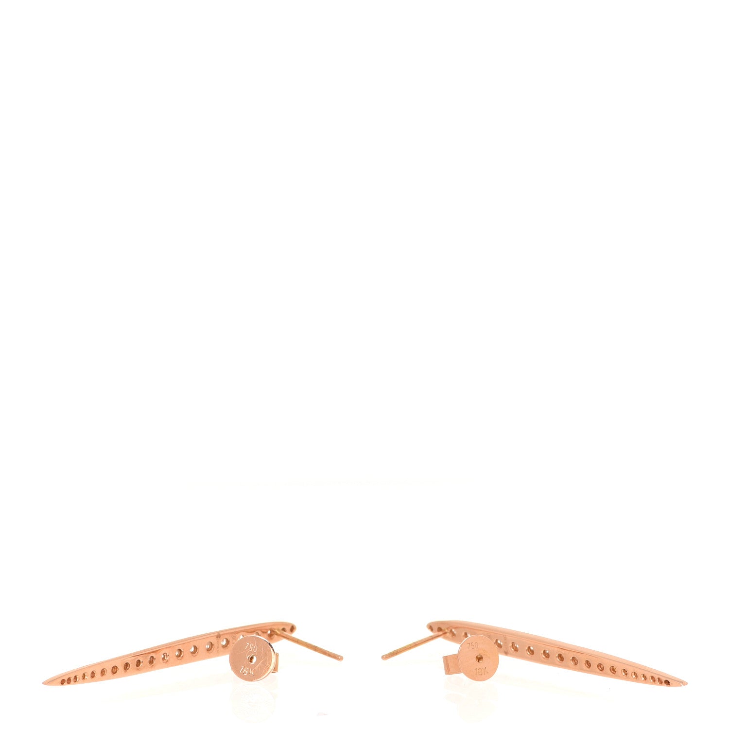 Anita Ko 18K Rose Gold Diamond Spear Earrings 3 of 4