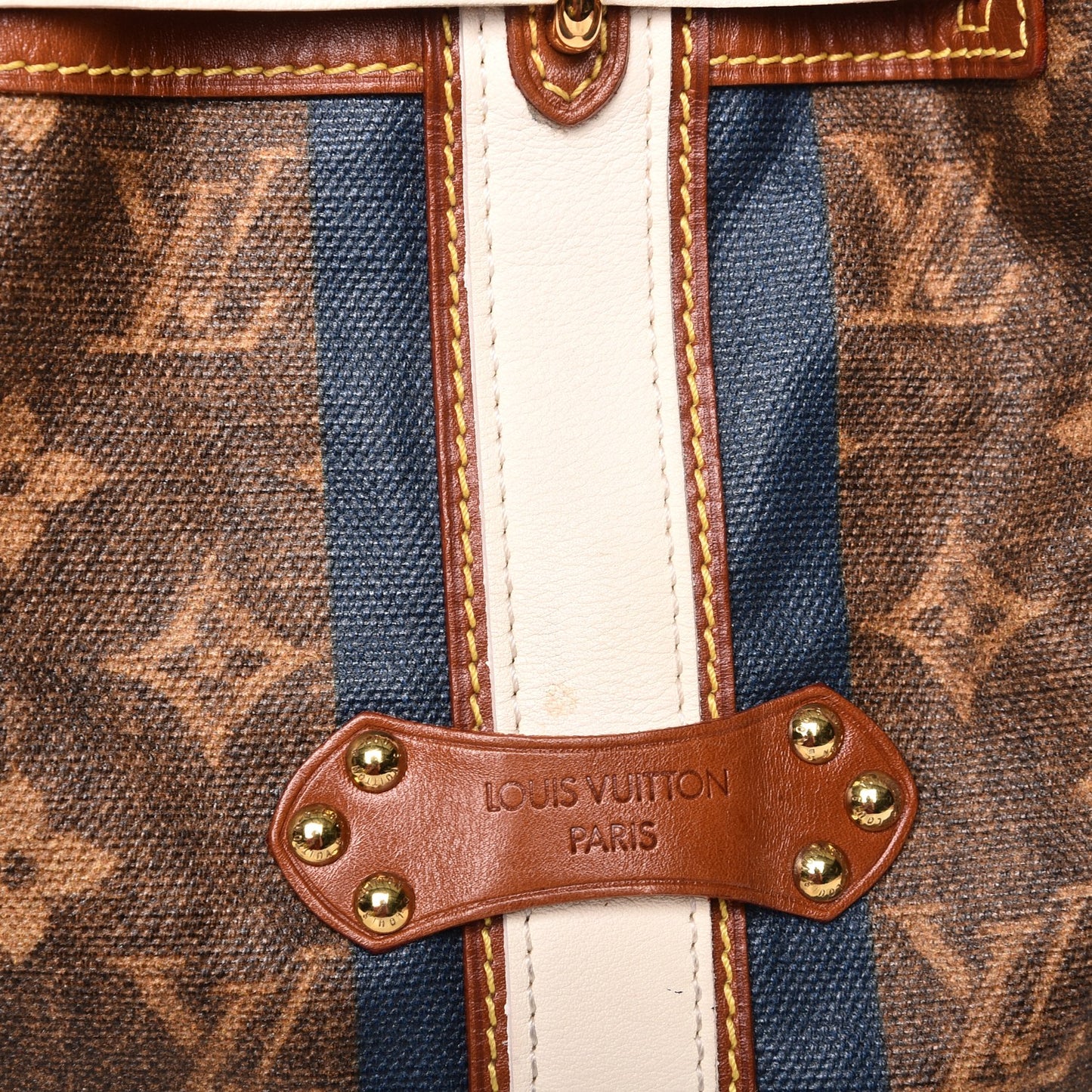 Monogram Rayures Tisse Sac GM Blue