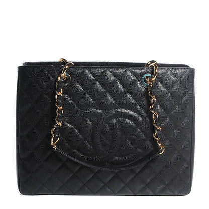 Chanel Caviar Quilted Grand Shopping Tote GST Black 1 of 7