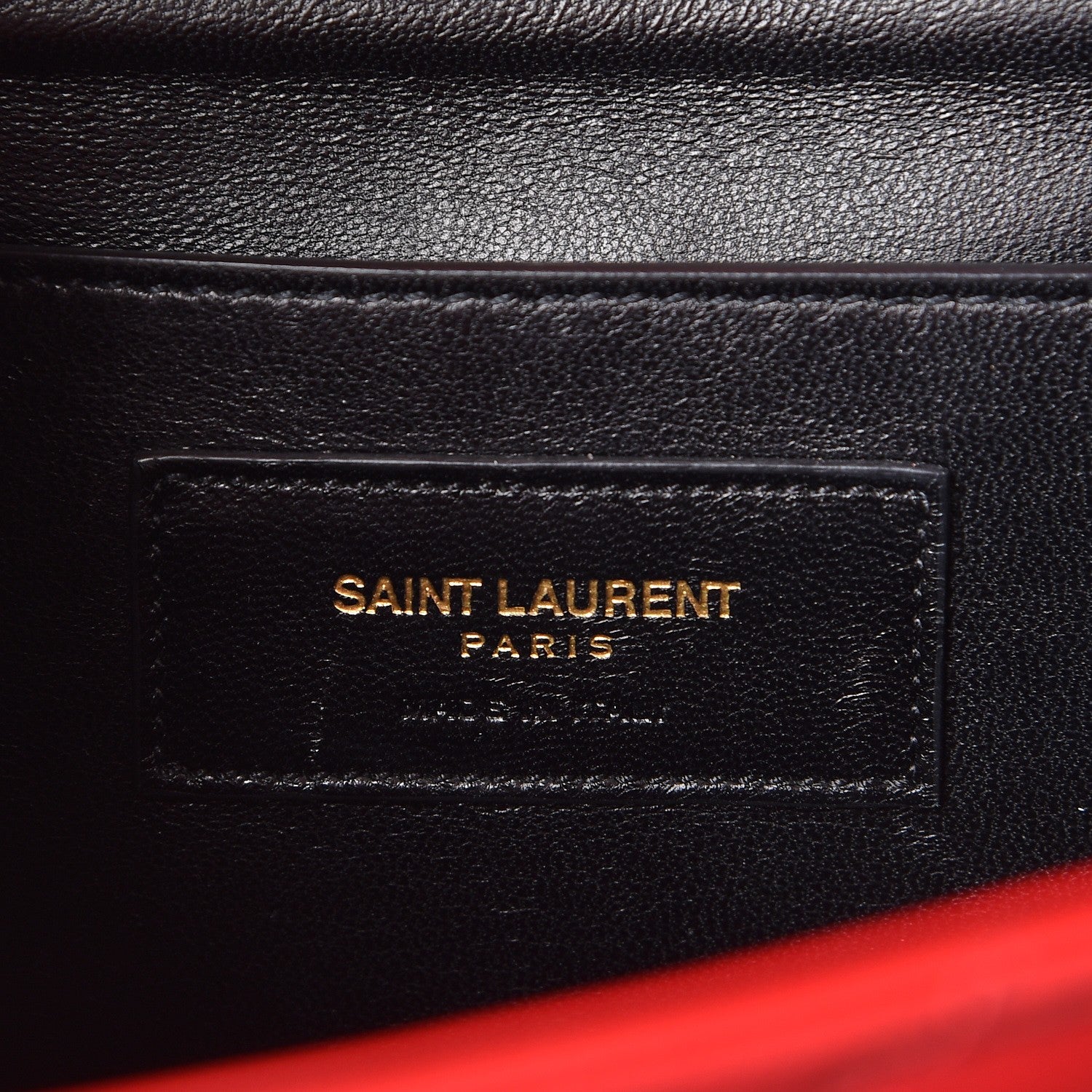 Saint Laurent Lambskin Matelasse Medium Monogram Satchel Lipstick Red 7 of 11
