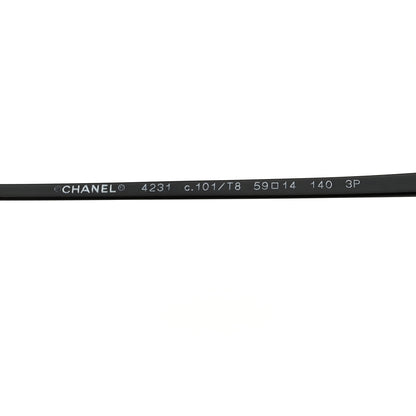 Chanel Metal Polarized Pilot Aviator Sunglasses 4231 Black 5 of 8