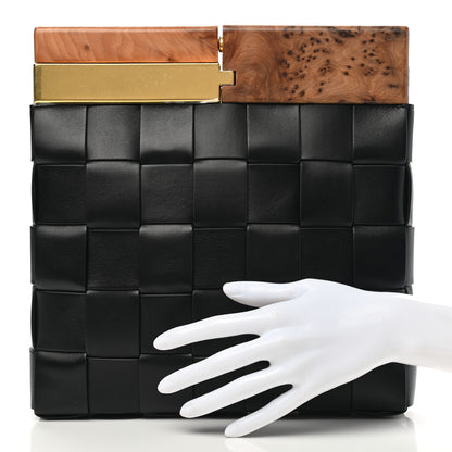 Bottega Veneta Nappa Intrecciato The Snap Clutch Black 2 of 9