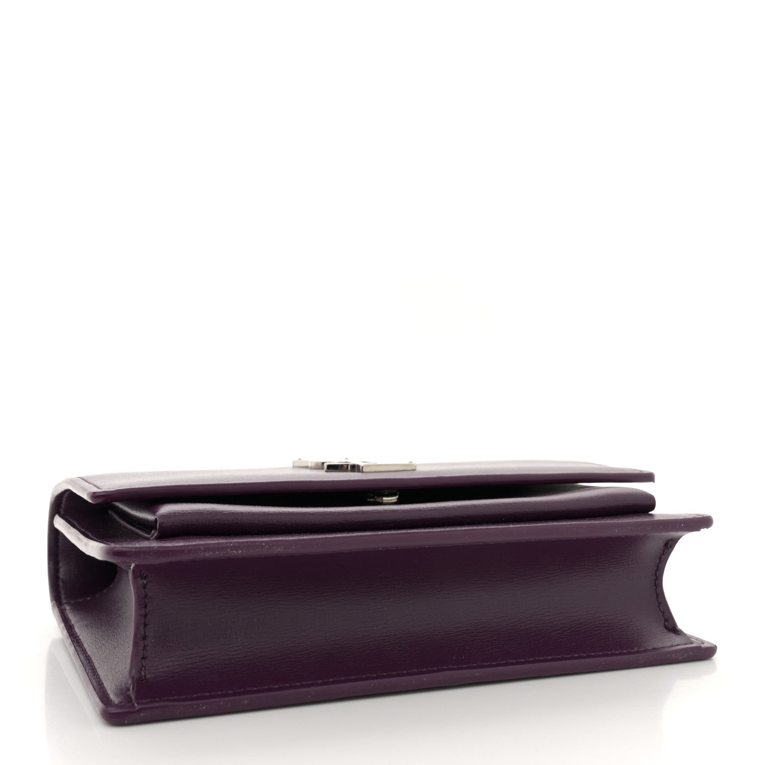 Saint Laurent Calfskin Monogram Sunset Chain Wallet Prunia 4 of 10